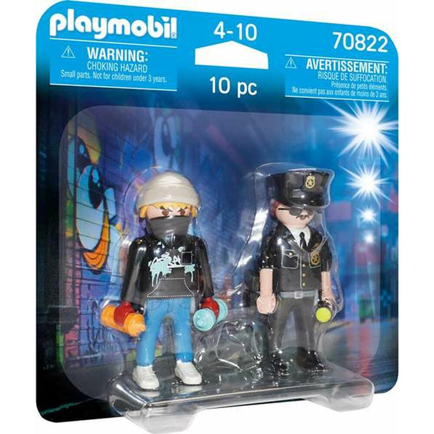 Playset Playmobil Duo Pack Police Officer 70822 (10 pcs)