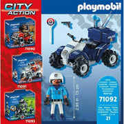 Vehicle Playset Playmobil Speed Quad City Action 71092 Police Officer (21 pcs)