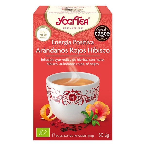 Infusion Yogi Tea Positive Energy Heidelbeeren Hibiskus (17 x1,8 g)