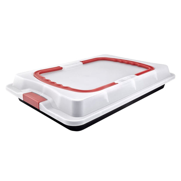 Backofenform Dr. Oetker Bake & Go mit Deckel Stahl Kunststoff (29 x 42 x 4 cm)