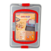 Backofenform Dr. Oetker Bake & Go mit Deckel Stahl Kunststoff (29 x 42 x 4 cm)