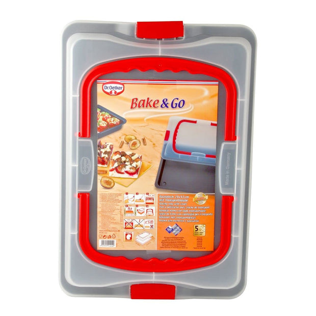 Backofenform Dr. Oetker Bake & Go mit Deckel Stahl Kunststoff (29 x 42 x 4 cm)