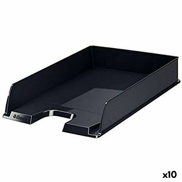 Set of organiser trays Esselte Europost Opaque Black 10Units
