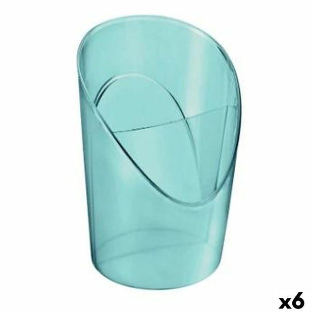 Pencil Case Esselte Transparent Blue polystyrene (6 Pieces)