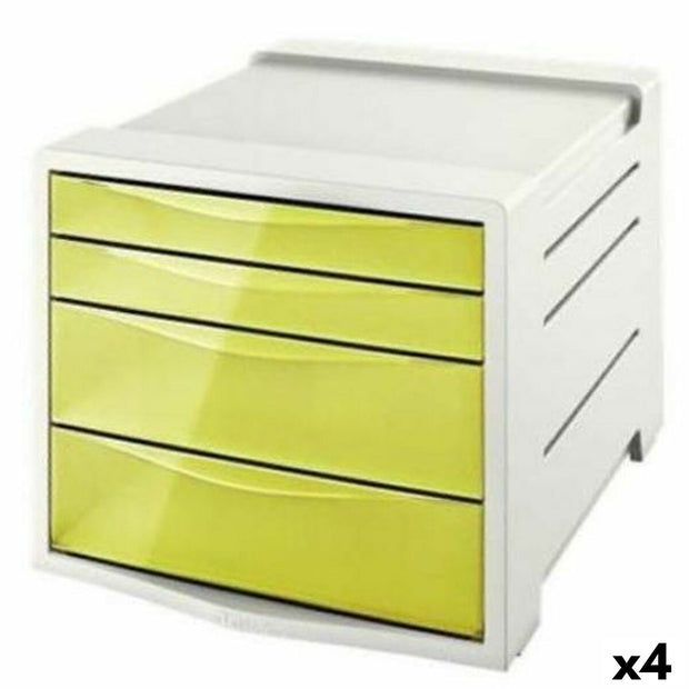 Chest of drawers Esselte Colour Breeze Grey polystyrene Lavendar (28,1 x 24,4 x 36,5 cm) (4 Units)