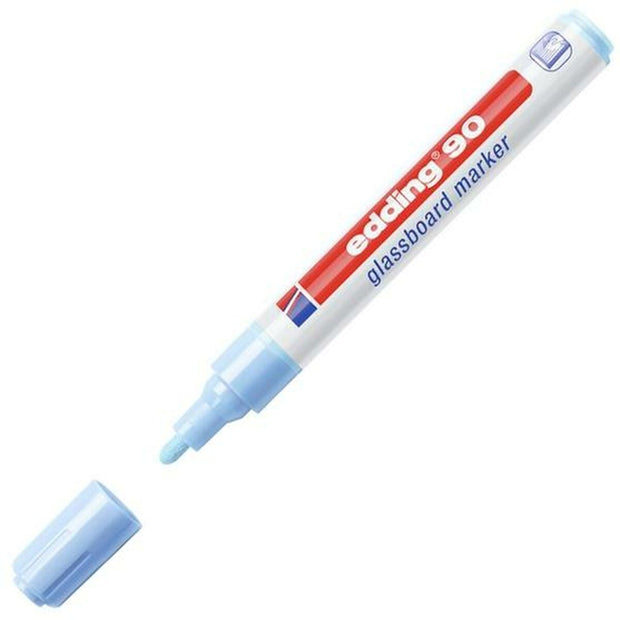 Liquid chalk marker Edding 90 Light Blue 10Units