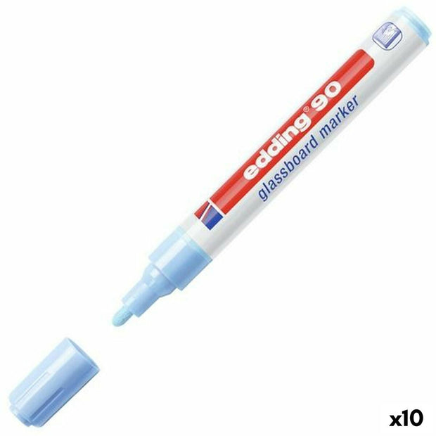 Liquid chalk marker Edding 90 Light Blue 10Units