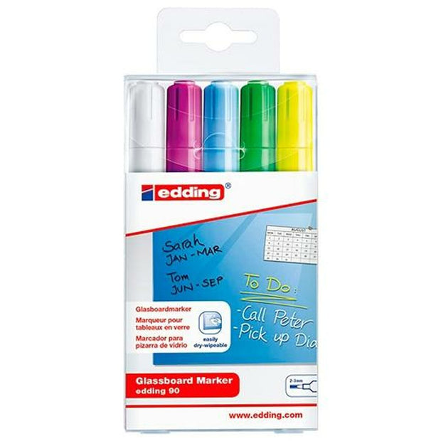 Set of Markers Edding 90 5 Pieces Whiteboard