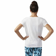 Damen Kurzarm-T-Shirt Reebok Floral Easy Crossfit Weiß