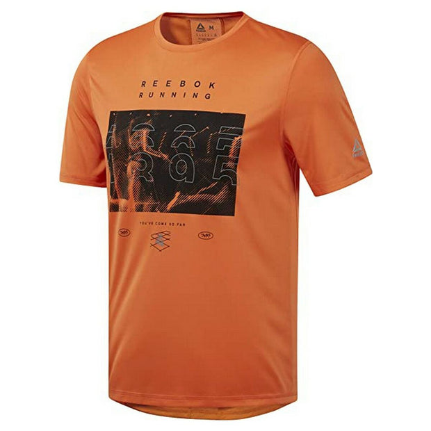 Herren Kurzarm-T-Shirt Reebok RUN CREW TEE DY8322  Orange