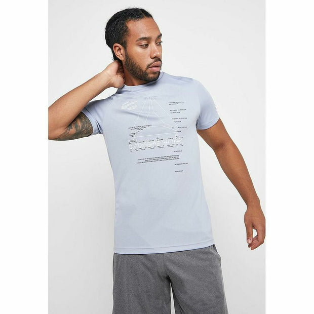 Herren Kurzarm-T-Shirt Reebok POLY GRAPHICC SS TEE EC0864  Grau (XL)