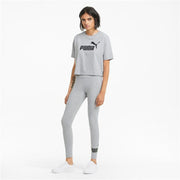 Sporthose Damen Puma Essentials Logo Hellgrau