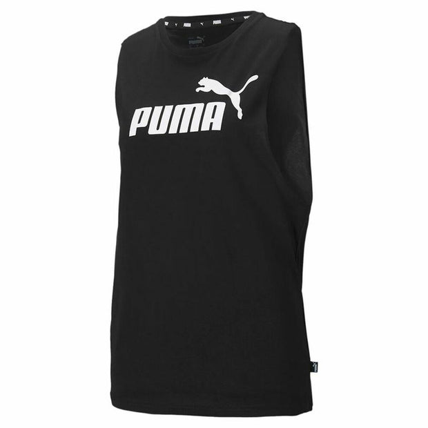 Tanktop Frau Puma Essentials Cut Off Logo Tank Schwarz