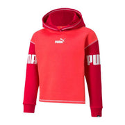 Kinder-Sweatshirt Puma Power Hoodie Fleece Rot
