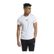 Herren Kurzarm-T-Shirt Reebok Essentials Tape Weiß