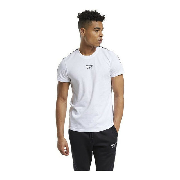 Herren Kurzarm-T-Shirt Reebok Essentials Tape Weiß