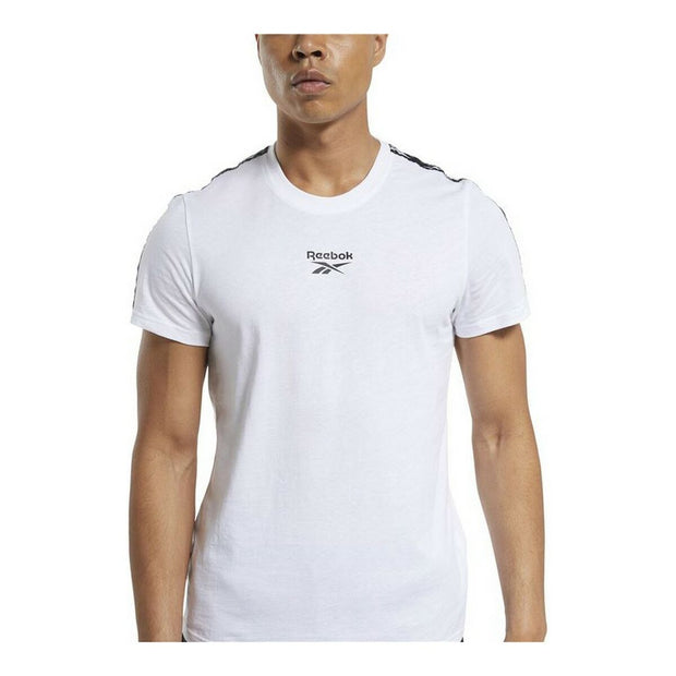 Herren Kurzarm-T-Shirt Reebok Essentials Tape Weiß