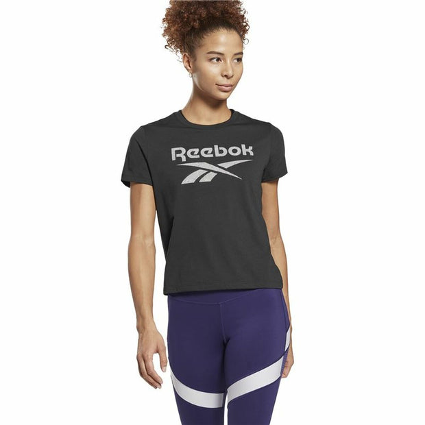 Damen Kurzarm-T-Shirt Reebok Workout Ready Supremium Schwarz