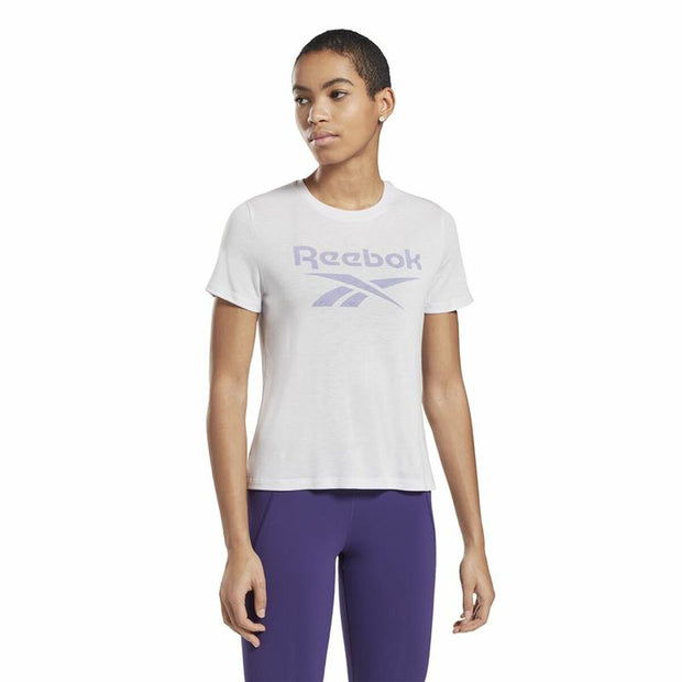 Damen Kurzarm-T-Shirt Reebok Workout Ready Supremium Purpur Weiß
