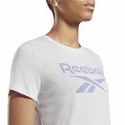 Damen Kurzarm-T-Shirt Reebok Workout Ready Supremium Purpur Weiß