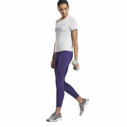 Damen Kurzarm-T-Shirt Reebok Workout Ready Supremium Purpur Weiß