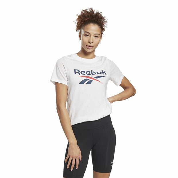 Damen Kurzarm-T-Shirt Reebok Identity Logo Weiß