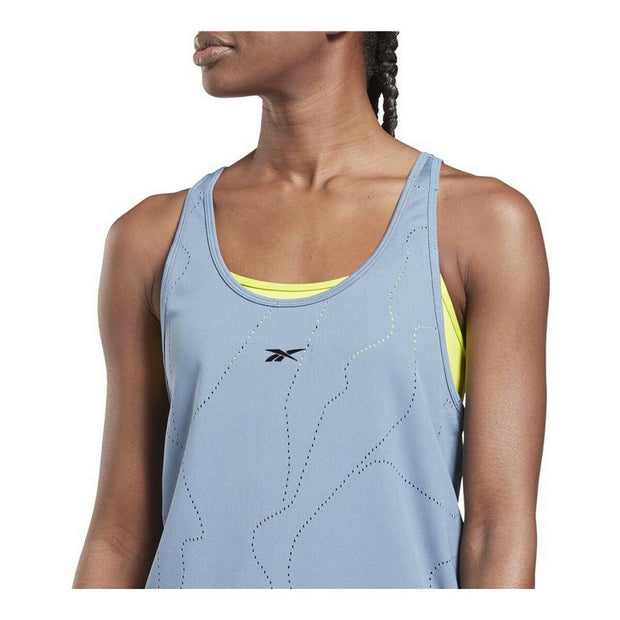 Tanktop Frau Reebok United By Fitness Perforated Indigo