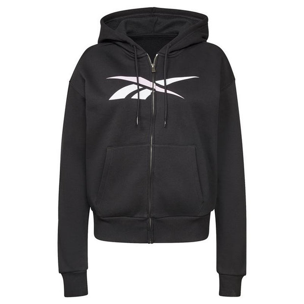Sportjacke für Frauen Reebok Training Essentials Vector Full-Zip Schwarz