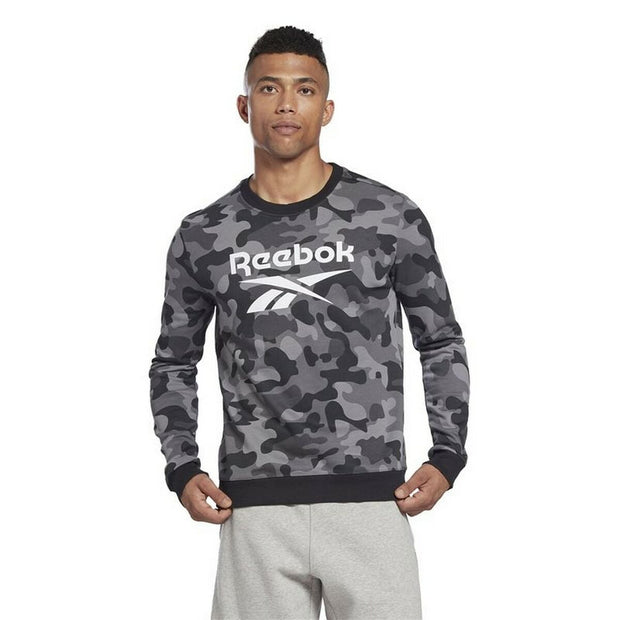 Herren Sweater ohne Kapuze Reebok Camo Schwarz