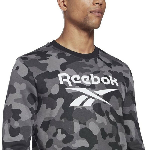 Herren Sweater ohne Kapuze Reebok Camo Schwarz