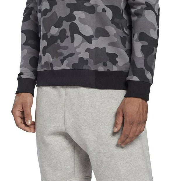 Herren Sweater ohne Kapuze Reebok Camo Schwarz