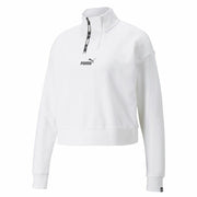 Damen Sweater ohne Kapuze Puma Tape Half-Placket W Weiß