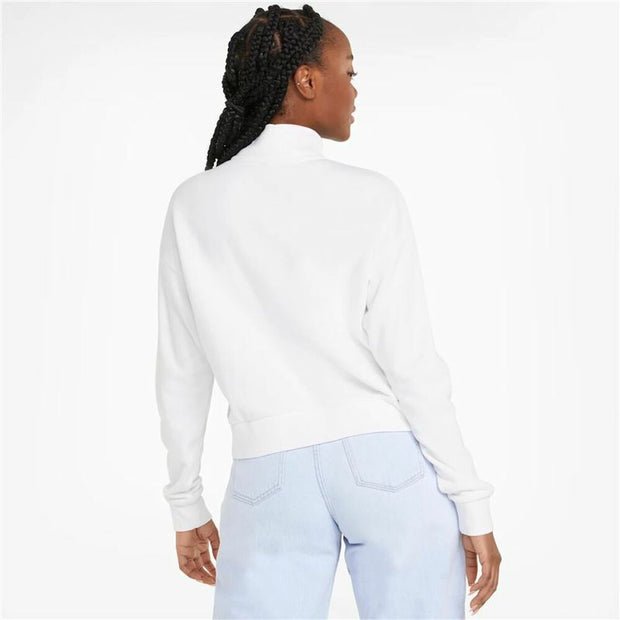 Damen Sweater ohne Kapuze Puma Tape Half-Placket W Weiß