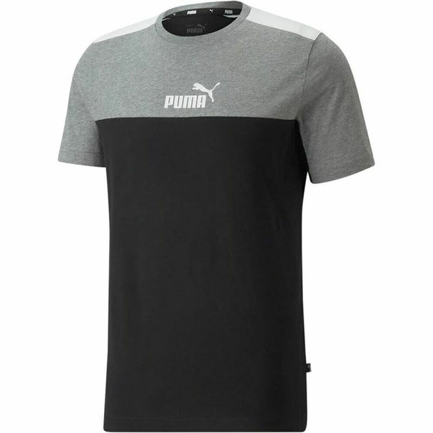 Herren Kurzarm-T-Shirt Puma Essential+ Block Schwarz