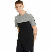 Herren Kurzarm-T-Shirt Puma Essential+ Block Schwarz