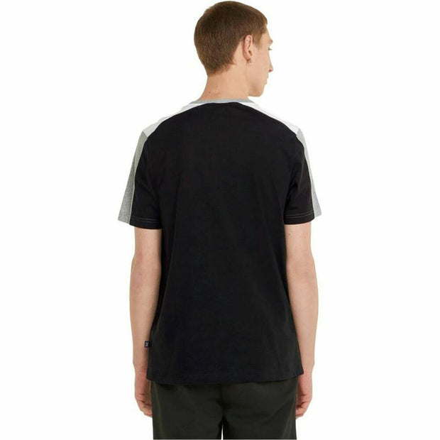 Herren Kurzarm-T-Shirt Puma Essential+ Block Schwarz