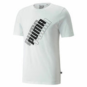 Herren Kurzarm-T-Shirt Puma Power Logo M Weiß