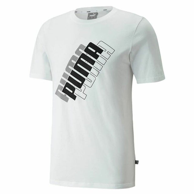 Herren Kurzarm-T-Shirt Puma Power Logo M Weiß