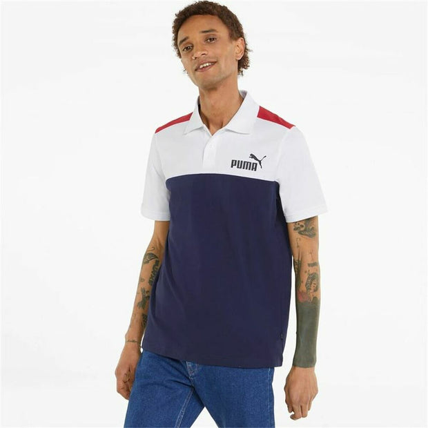 Herren Kurzarm-T-Shirt Puma Essentials+ Block M Weiß