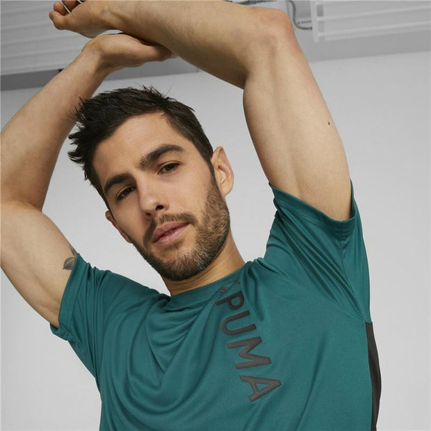 Herren Kurzarm-T-Shirt Puma Dunkelgrün