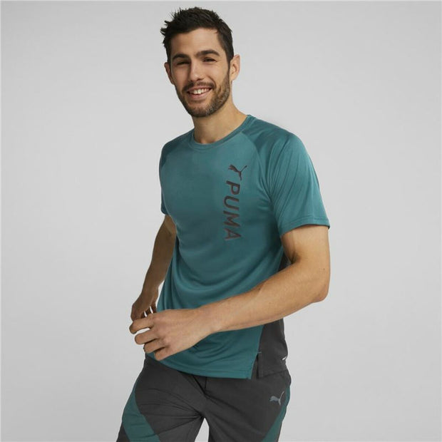 Herren Kurzarm-T-Shirt Puma Dunkelgrün