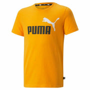 Kurzärmliges Sport T-Shirt Puma Essentials+ Two-Tone Logo Orange