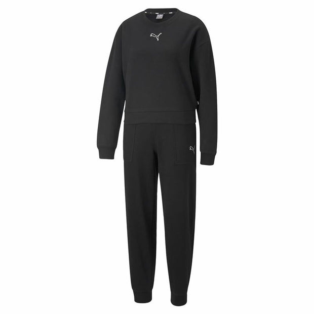 Damen-Trainingsanzug Puma Loungewear Schwarz