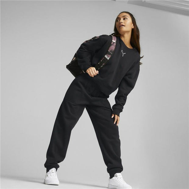 Damen-Trainingsanzug Puma Loungewear Schwarz