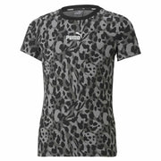 Kurzärmliges Sport T-Shirt Puma Alpha AOP Schwarz