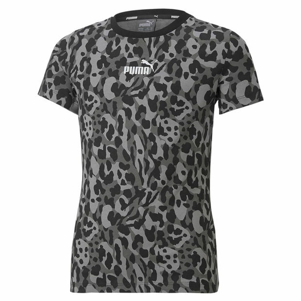Kurzärmliges Sport T-Shirt Puma Alpha AOP Schwarz