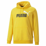 Herren Sweater mit Kapuze Puma Essentials + Two Tone Big Logo Gelb