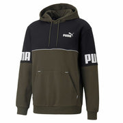 Herren Sweater ohne Kapuze Puma Power Colorblock Schwarz grün
