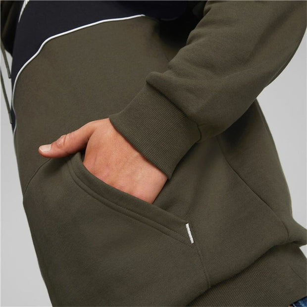 Herren Sweater ohne Kapuze Puma Power Colorblock Schwarz grün