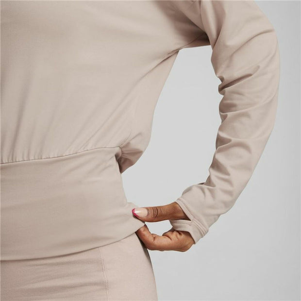 Damen Sweater ohne Kapuze Puma Studio Yogini Lite Lachsfarben